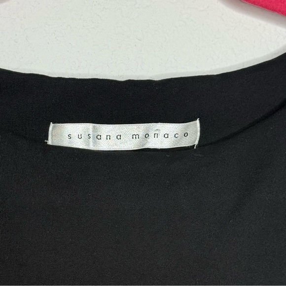 Susana Monaco Black Sleeveless Bodycon Cocktail Party Dress Size M - Picture 4 of 5